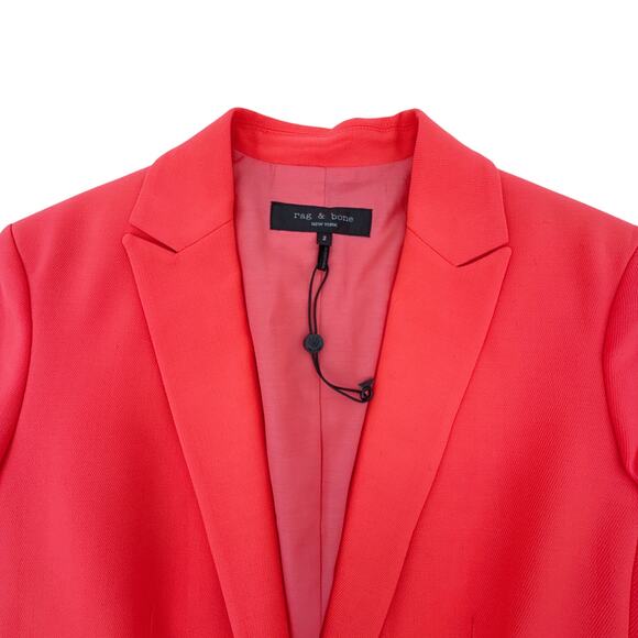 RAG & BONE Lexington Twill Blazer in Bright Pink 2 - Picture 5 of 11